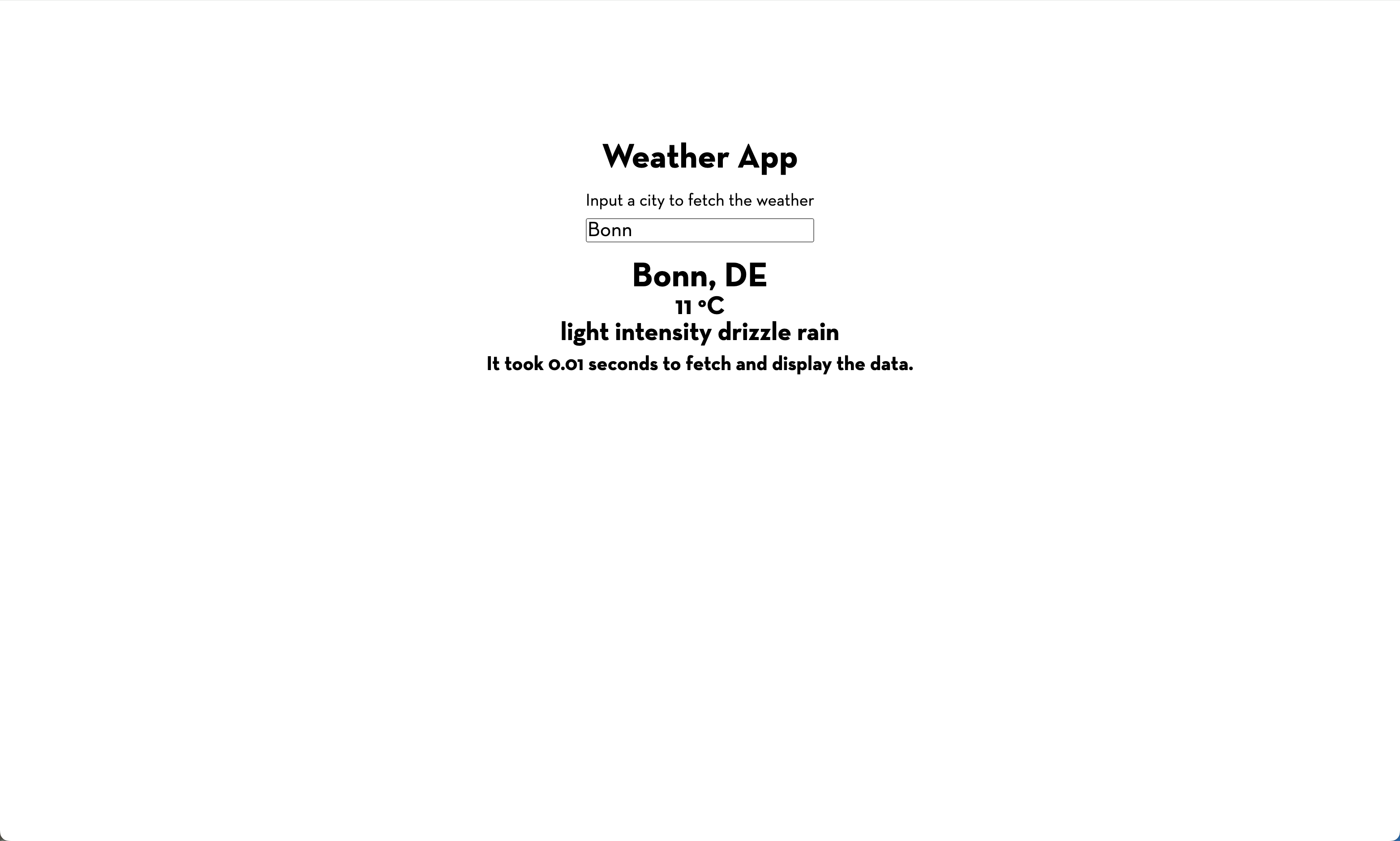 Weather app screenshot